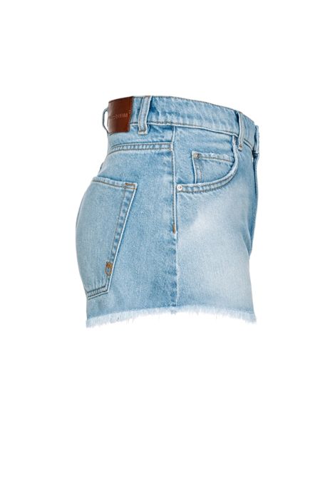 Denim shorts with logo PINKO | Trousers | 104593 A2BOPJE